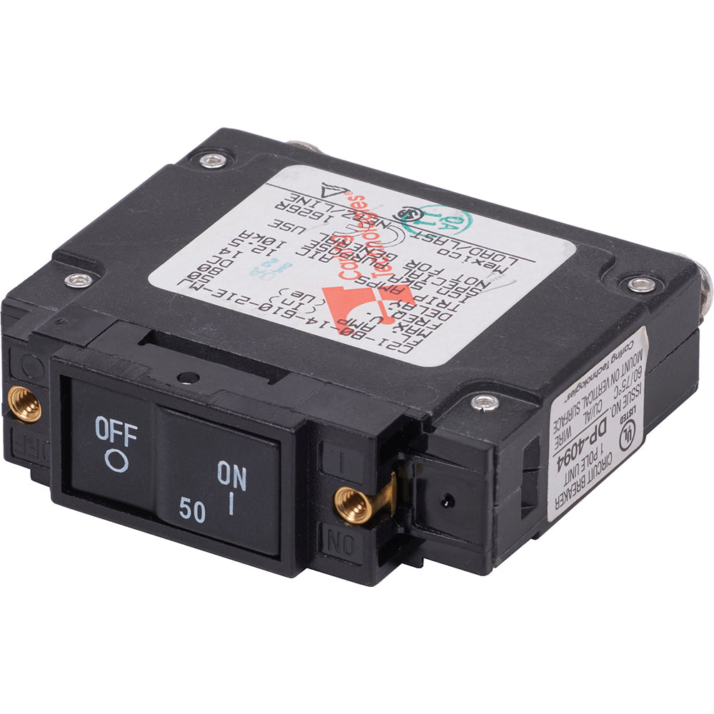 Blue Sea 7445 UL489 Circuit Breaker 50A Flat Rocker 7445